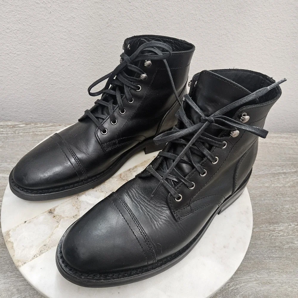 Thursday Boot Company Everyday Captain Black Leather Boots Men's 8.5
